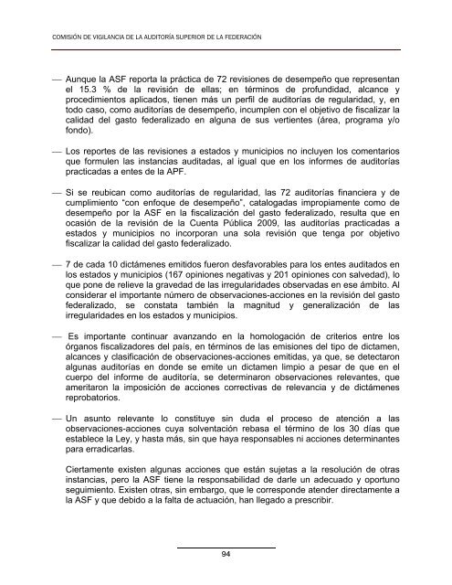 Conclusiones y Recomendaciones a la ASF - CÃ¡mara de Diputados