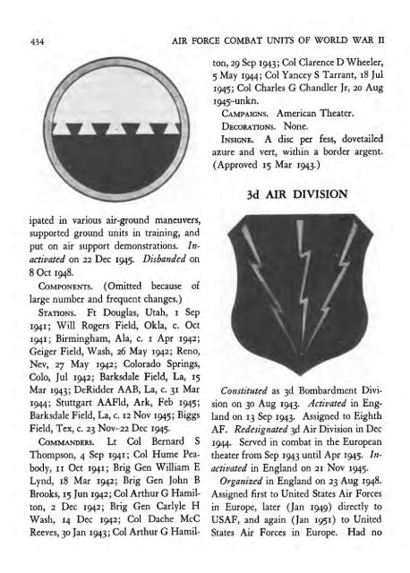 Air Force Combat Units of WWII