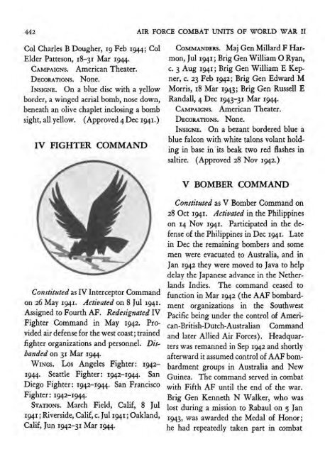 Air Force Combat Units of WWII