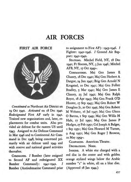 Air Force Combat Units of WWII