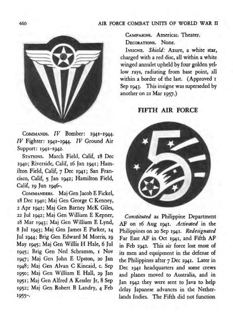 Air Force Combat Units of WWII