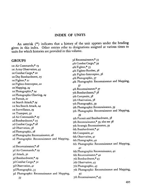 Air Force Combat Units of WWII