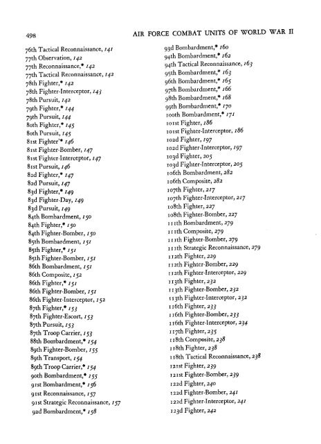 Air Force Combat Units of WWII