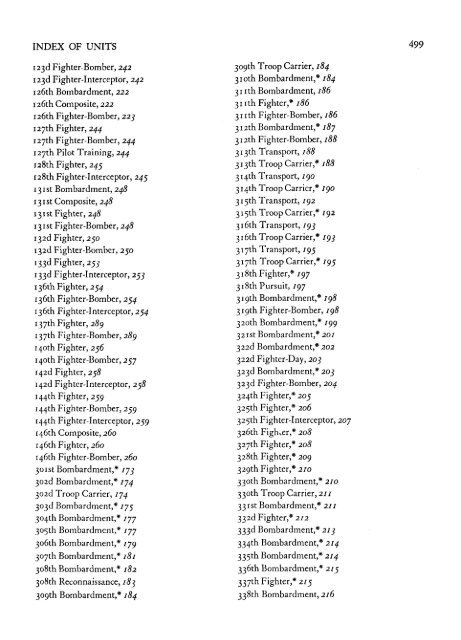 Air Force Combat Units of WWII