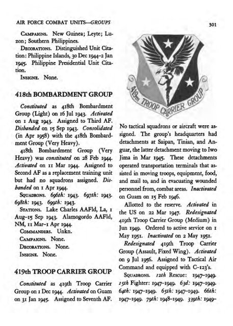 Air Force Combat Units of WWII