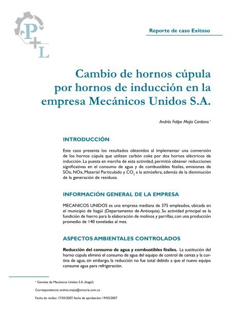 Cambio de hornos cúpula por hornos de inducción en la empresa ...