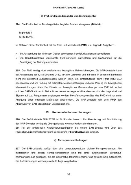 SAR – EINSATZPLAN (Land) - SAR - Leitstelle Münster (RCC ...