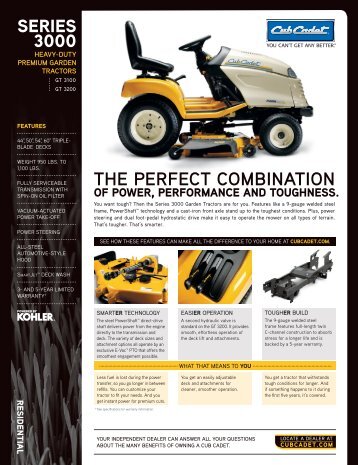 THE PERFECT COMBINATION - Cub Cadet