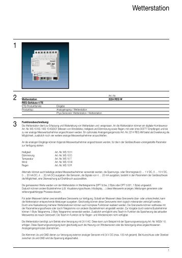 Technisches Handbuch zu Jung 2224REGW KNX ... - Avolta