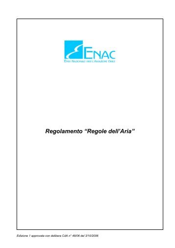 ENAC - Regolamento regole dell'aria