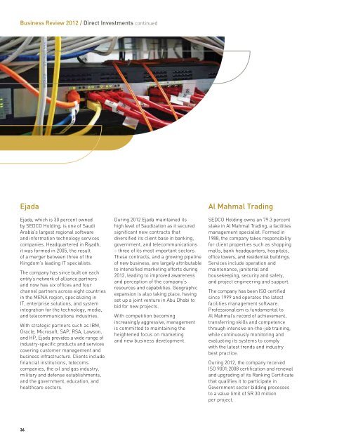 SEDCO Holding Annual Report 2012