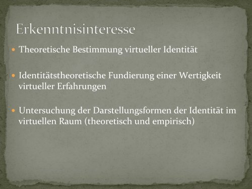 Identität und Selbstdarstellung Jugendlicher in MMORPGs