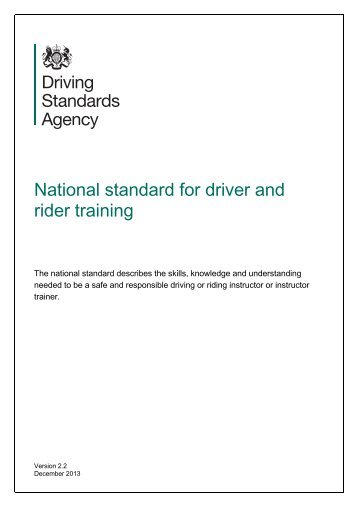 National standard for driver and rider training - Gov.UK