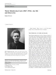 Maria Skłodowska-Curie (1867–1934)—her life and discoveries