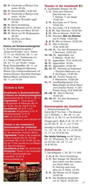 Programm November 2013 - Vienna