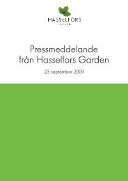 pressmeddelande_nyheter_sep 09.pdf - Hasselfors Garden