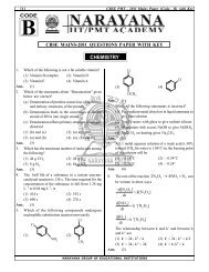 CBSE Mains-2011 Question Paper & Key-15-05 ... - Narayana Group