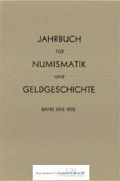 1972 Band XXII - Bayerische Numismatische Gesellschaft eV