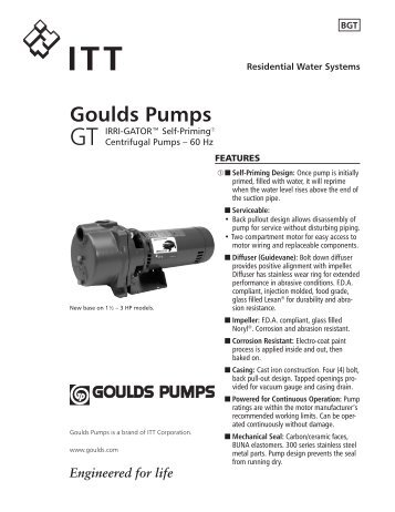 Goulds Pumps - Xylem - Applied Water Systems