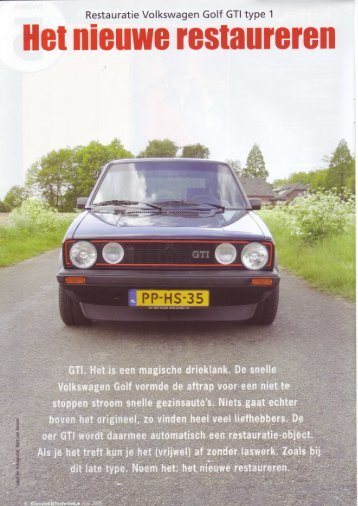 GTI Restauratie pdf. - Volkswagen Golf MK1