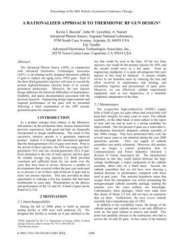 A Rationalized Approach to Thermionic RF Gun Design