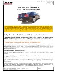 17237 Mustang GT Long Tube Headers - Borla