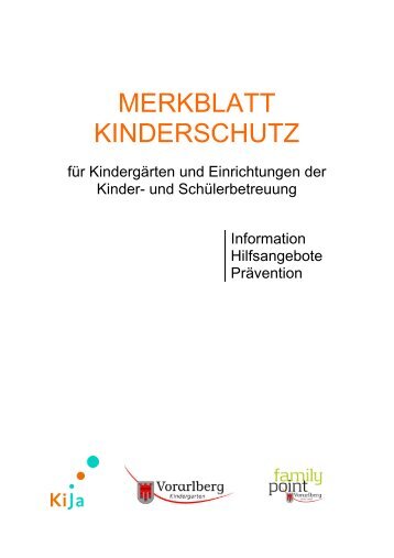 2012 Merkblatt Kinderschutz - Vorarlberg