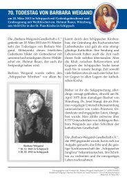 Rundbrief 70. Todestag Barbara Weigand