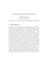 A Minimalist Program for Phonology - Linguistics - University of ...