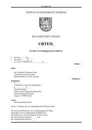 Immissionsschutzrecht - Verwaltungsgericht Weimar