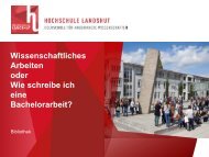 Grundschema einer wissenschaftlichen Arbeit - Hochschule Landshut