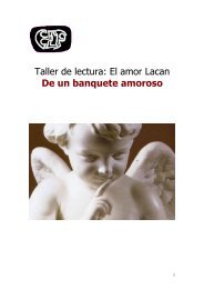 Taller de lectura: El amor Lacan De un banquete amoroso - Ecole ...