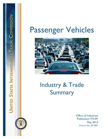 Passenger Vehicles Industry and Trade Summary - USITC