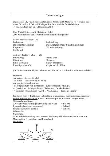 Skript Traumatologie - Practicando LE