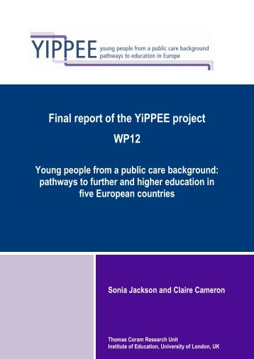 Final report of the YiPPEE project WP12 - Institute of Education ...