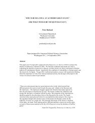 why is russia still an authoritarian state - Peter Rutland, Wesleyan ...