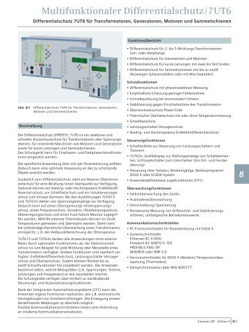 Multifunktionaler Differentialschutz / 7UT6