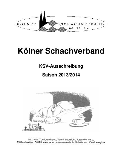 KSV-Ausschreibung 2013/2014 - Schachfreunde Köln-Mülheim eV