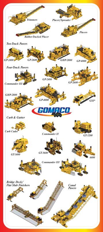 Download The GOMACO Full Line Brochure (PDF Format