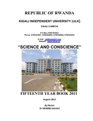 republic of rwanda - Kigali Independent University ULK