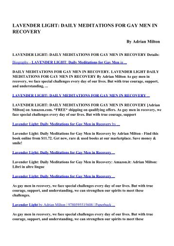 Download LAVENDER LIGHT: DAILY MEDITATIONS FOR GAY ...