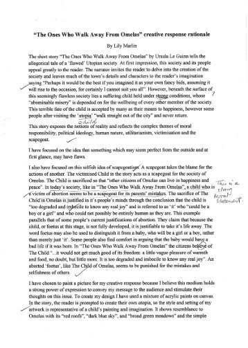 Those who walked away from omelas story image