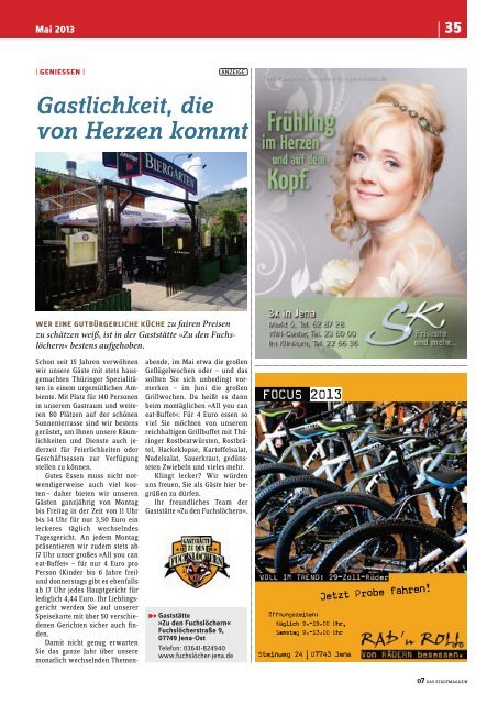 07 : das Stadtmagazin für Jena und Region