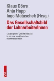 Das Gesellschaftsbild der LohnarbeiterInnen - VSA Verlag