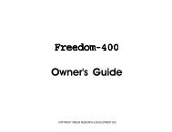 Owner's Guide Freedom-400 - car alarm