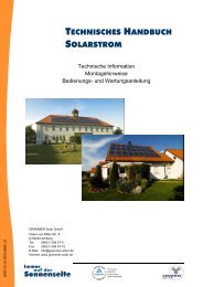 TECHNISCHES HANDBUCH SOLARSTROM - grammer solar