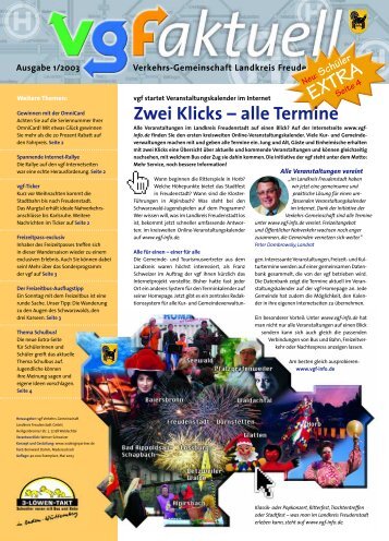 Ausgabe 1/2003 - VGF Verkehrs-Gemeinschaft Landkreis ...