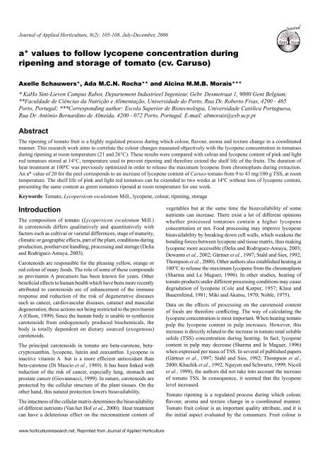 Journal of Applied Horticulture, Vol 8(2)