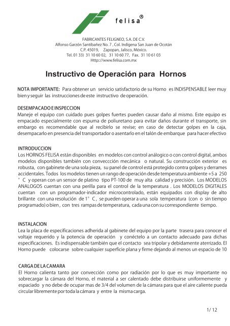 Calaméo - manual de instrucciones del horno microondas