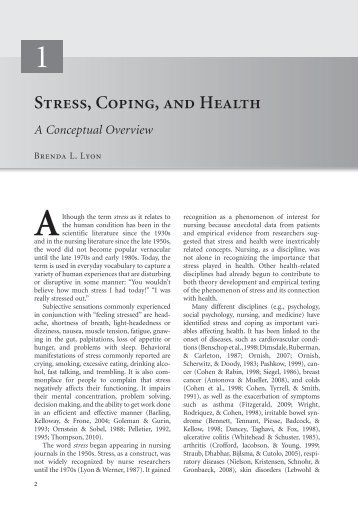 Chapter 1: Stress, Coping, and Health: A Conceptual Overview - SAGE